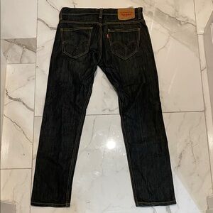 Vintage 90’s 521 button style Men's Classic Black Denim Straight Jeans 30x30